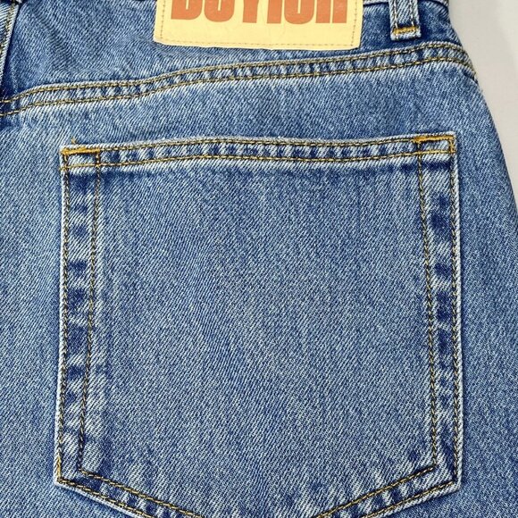 Boyish Women’s The Jovi Relaxed Straight Wide Leg Jeans Blue Size 26 - Picture 2 of 9